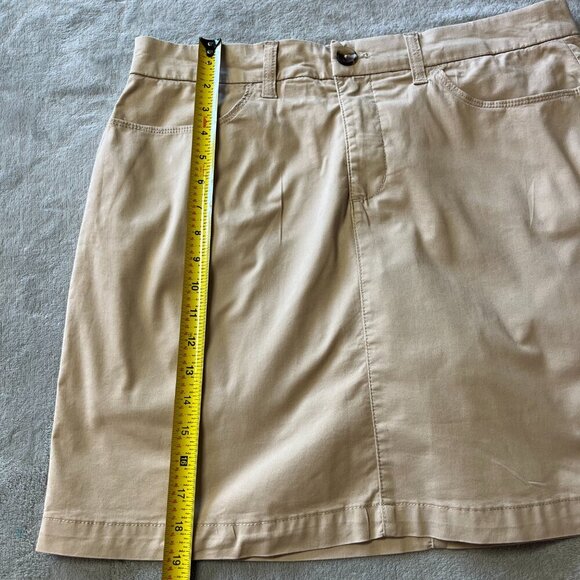 Croft & Barrow Tan A-Line Skort Skirt - Picture 9 of 10